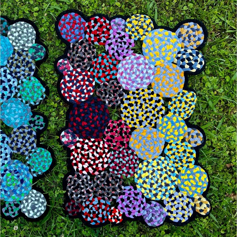 Handbraided Rug Doormat - RedYellow